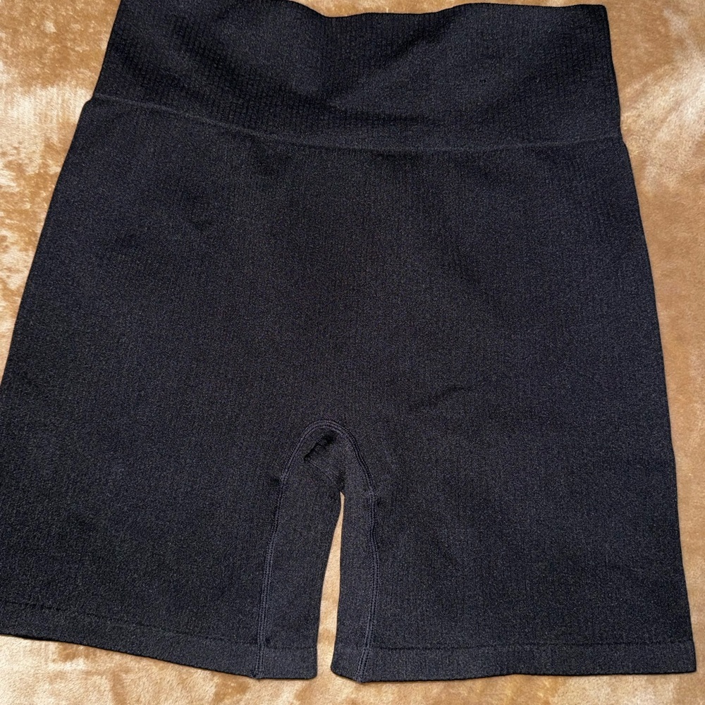 Ribbed seamless workout biker shorts